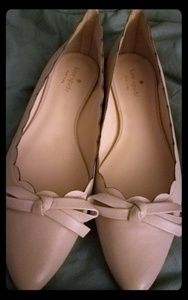 Kate Spade leather scalloped flats